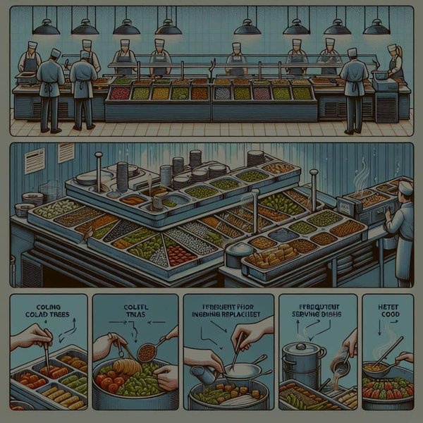 Quelles méthodes pour préserver la fraîcheur des ingrédients dans un service de buffet tout au long de la journée ?